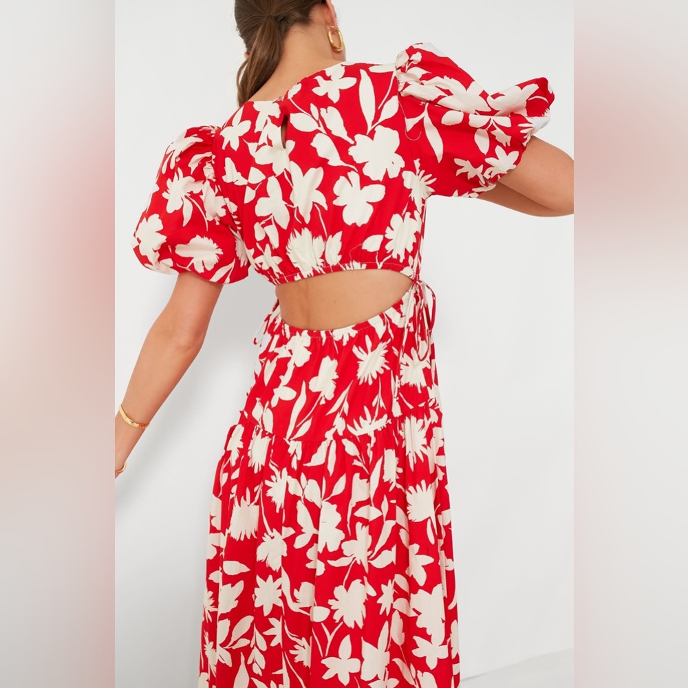 MOON RIVER Red Floral Maxi Dress from Tuckernuck - Picture 4 of 6